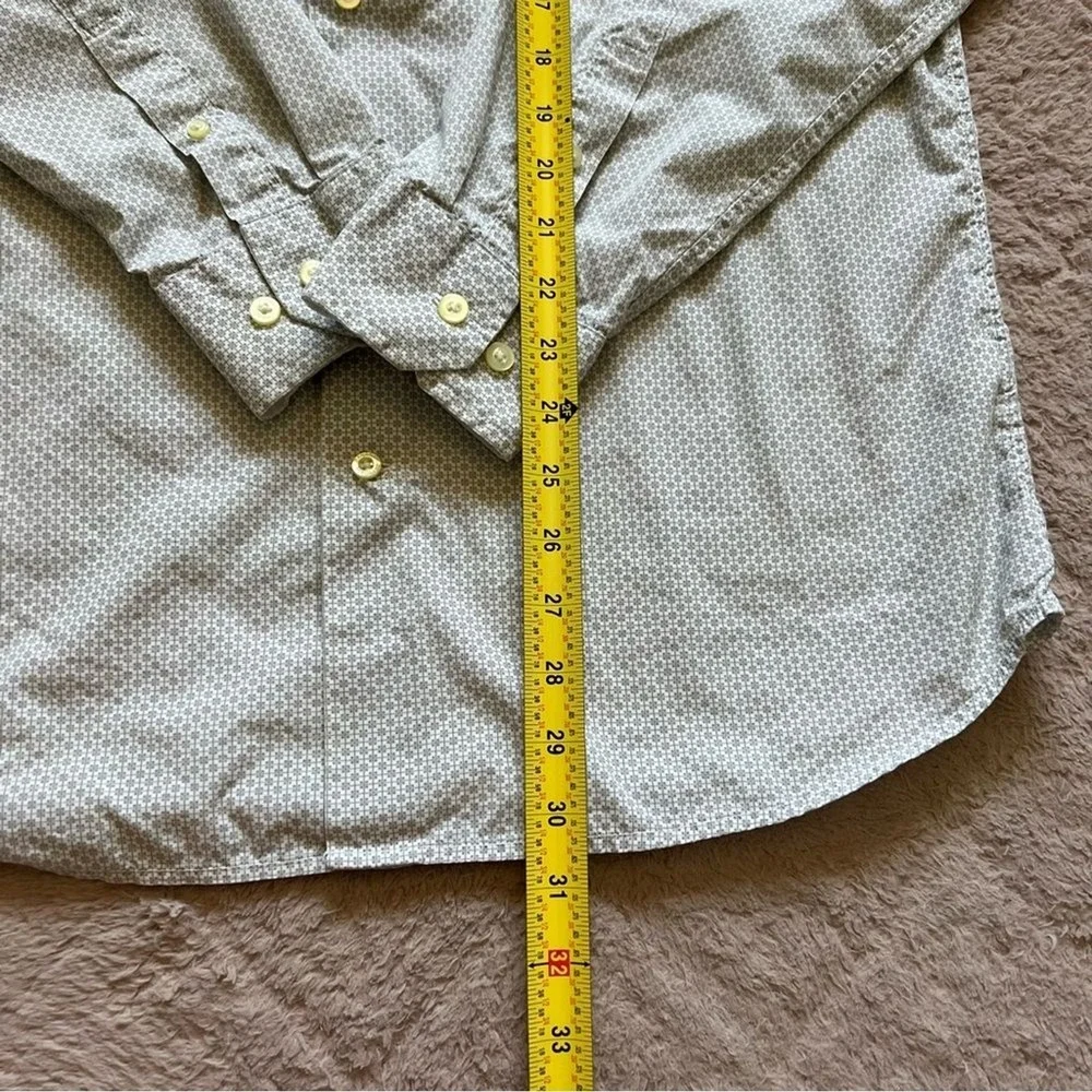 Banana Republic‎ Slim Fit Cotton Blend Button Down Shirt Preppy Size 16 - 16 1/2